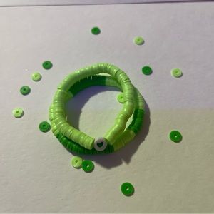 Sage and dark green bracelets